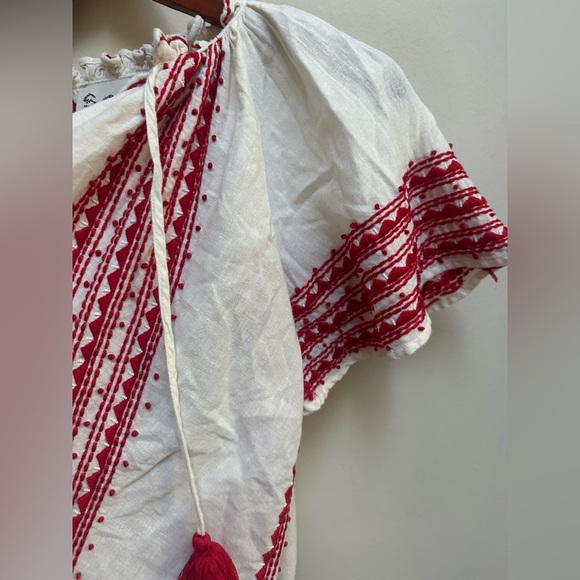 Sea Women's Red Embroidered Blouse - Picture 3 of 8